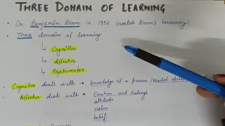 Three domains of Learning l Cognitive l Affective l Psychomotor