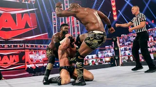 wwe raw highlight Drew McIntyre vs Cedric Alexander & Shelton Benjamin – 1-on-2 Handicap Match