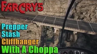 Far Cry 5, Cliffhanger Prepper Stash With a Helicopter