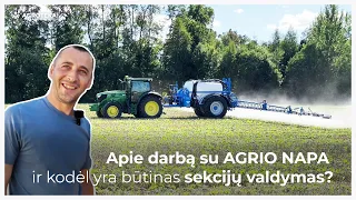 Išsamiai apie AGRIO NAPA prikabinamą purkštuvą ir kodėl patogu dirbti su sekcijų valdymu? | AGROTEKA