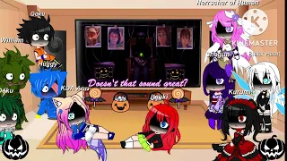 My Favorite Characters Reaction To FNAF Halloween.(Gacha Club)