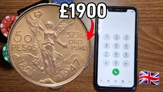 I Tried to Sell Mexican 50 Pesos Gold to Coin Shops... Shocking Results! (UK)