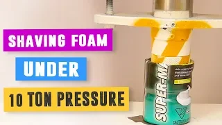 10 Ton Hydraulic Press vs Shaving Foam Cylinder