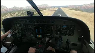 Cessna Caravan landing in Sedona (KSEZ)