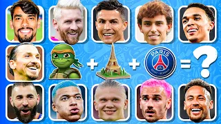 💪Guess The EMOJI HAIR SONG and NEW Club of Football Player🏆 Ronaldo, Messi, Mbappe, Haaland