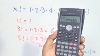 Número factorial en la calculadora científica