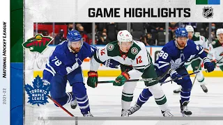 Wild @ Maple Leafs 2/24 | NHL Highlights 2022