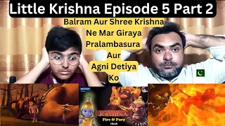 Pakistani Reacts on Little Krishna Hindi - Episode 5 Part 2 Pralambasura and the Fire Demon |