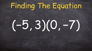 How to find the equation of a line given two points