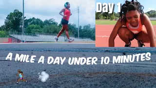 Out of shape teenager tries running 1 mile under *10 minutes* every day for a month!