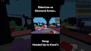 Eldertree vs Diamond Armor (Season 1 Bedwars) #shorts #roblox #robloxbedwars