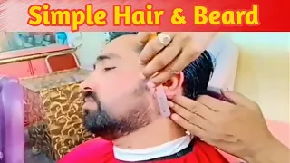 Simple Hair Cutting & Beard Style | Barber Tutorial | Mk Salon Secret