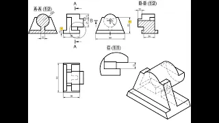 11 Пример AutoCAD Создание параметрического сечения, видового экрана и видов проекций 2