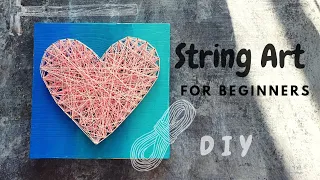 String Art for beginners - Heart - step by step DIY tutorial