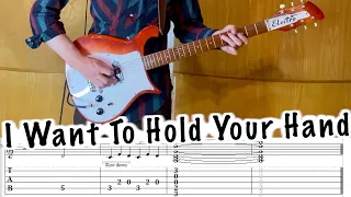 I Want To Hold Your Hand | Guitar Cover w Tabs | Isolated Rickenbacker 420/425