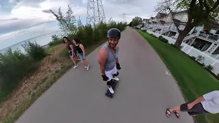 Riding an Electric Skateboard
