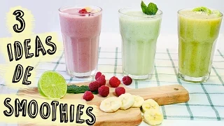 3 Recetas de Batidos de Fruta Sanos y Fáciles | Smoothies de Frutas