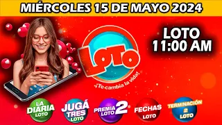 DIARIA 11 AM SORTEO LOTO NICARAGUA | hoy MIÉRCOLES 15 de mayo de 2024