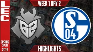 G2 vs S04 Highlights | LEC Spring 2019 Week 1 Day 2 | G2 Esports vs Schalke 04