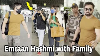 Selfiee Star Emraan Hashmi gets Spotted with Cute Family At Airport Departure