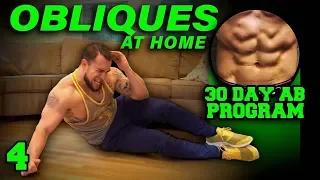 Obliques Workout At Home | 30 Days to Six Pack Abs for Beginner to Advanced Day 4