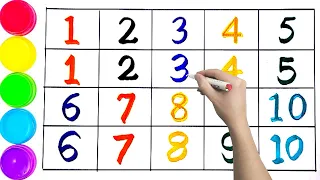 1234567890 Writing for kids | 123song | Number & Alphabet learning step by step