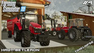 Cleaning SNOW and feeding ANIMALS | Animals on Haut-Beyleron | Farming Simulator 22 | Episode 4