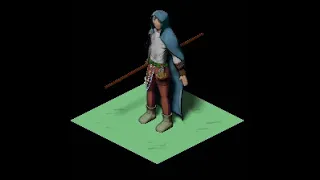 Blender İsometric Character Pixelly Animation test