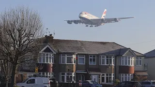 Would you live in that house ? Airbus A380 landing at Heathrow