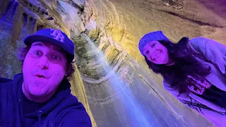 WE WENT OVER 1000 FEET UNDERGROUND - Historic RUBY FALLS TOUR - Tennessee Roadside CAVE Attraction