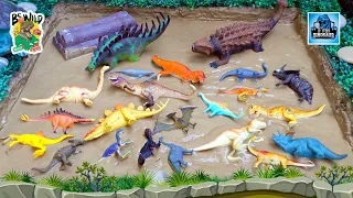 Plastic Toy Dinosaurs Stuck in Mud Adventure for Kids Fun Learning | D for Dinosaur