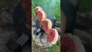 Rotisserie Picanha with Charred Garlic Chimichurri | Over The Fire Cooking by Derek Wolf