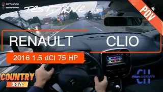 RENAULT CLIO 2016 1.5 dCI 75 HP | 4K Country POV 0-100 km/h