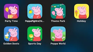 Peppa Pig Party Time,Happy Mrs Chicken,Peppa Pig Theme Park,Fun Fair,Holiday,Golden Boots,Sports Day