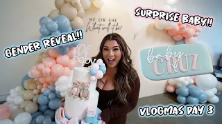 SURPRISE BABY GENDER REVEAL!! Vlogmas Day 3