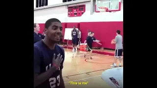 Kyrie Irving challenging Kobe Bryant to a 1-on-1 for $50k at a Team USA practice