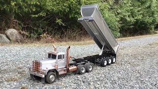 RC Kenworth testing new dump trailer