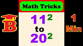 11 to 20 square Trick