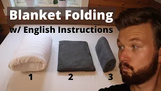 How to Fold a Blanket (With ENGLISH Instructions)