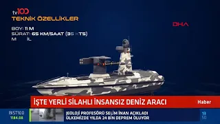 Türkiye'nin gururu, Yerli Silahlı İnsansız Deniz Aracı tanıtıldı!
