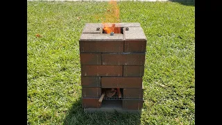 How To Make A Brick Rocket Stove... Easy Brick Rocket Stove