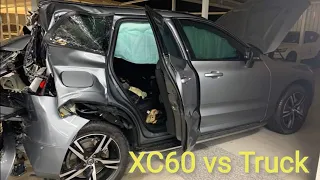 Volvo crash. Volvo XC60 vs Truck. Volvo for life. DDrive