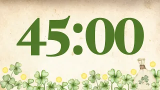 45 Minute Fun Saint Patrick’s Day Timer with Alarm (Glockenspiel Tones at End)