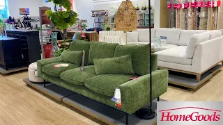 HOMEGOODS SOFAS COFFEE TABLES CONSOLES ARMCHAIRS FURNITURE SHOP WITH ME SHOPPING STORE WALK THROUGH