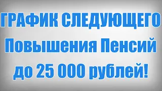 ГРАФИК СЛЕДУЮЩЕГО Повышения Пенсий до 25 000 рублей!