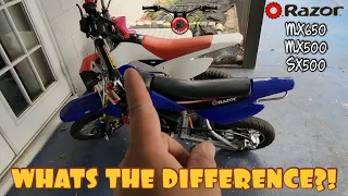 Razor Dirt Rocket MX650 vs MX500 vs SX500 | Whats the Difference