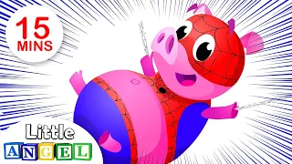 O Porco-Aranha e outros Super-Heróis Malucos! | Vídeos Infantis | Little Angel