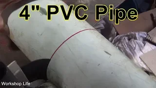 Easy way to cut PVC pipe straight and clean  Cutting PVC with an angle grinder.