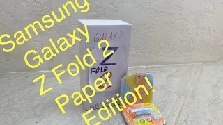 Samsung Galaxy Z Fold 2 Paper Edition  2020 Распаковка! Из картона телефон!Анимация презентация !