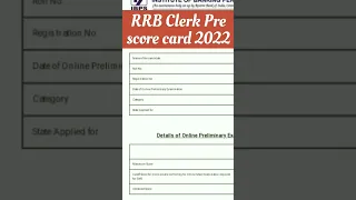 My RRB Clerk Prelims score card 2022 |Score after normalisation #rrbclerk #unstoppable #shorts